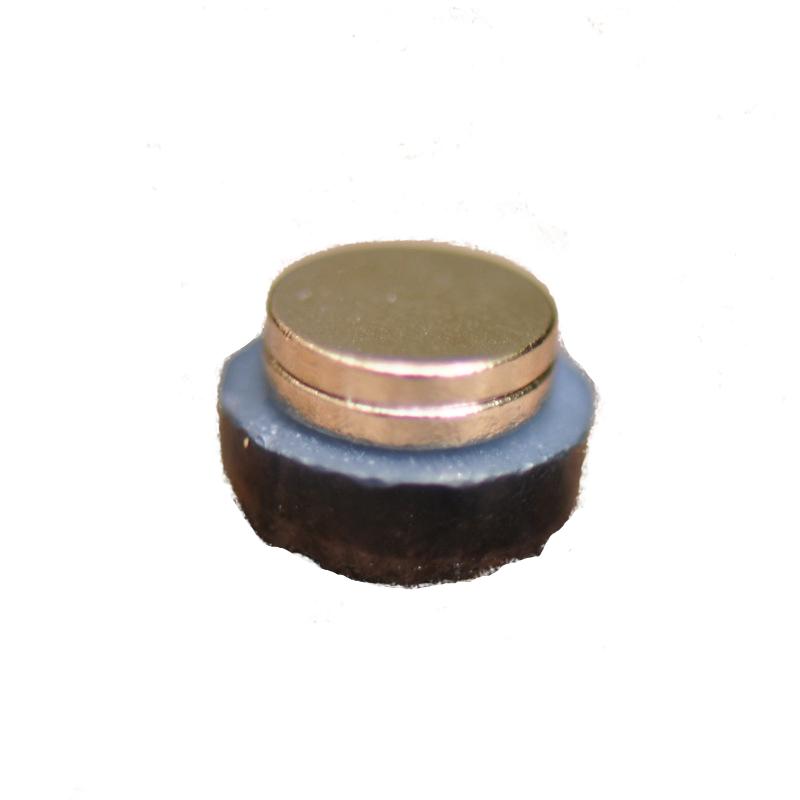 Black Silver Natural Crystal Circle Magnetic Earring