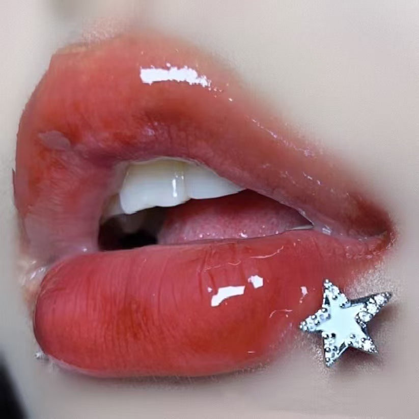Multi Colors Three A Set Rock Stars Lip Ring