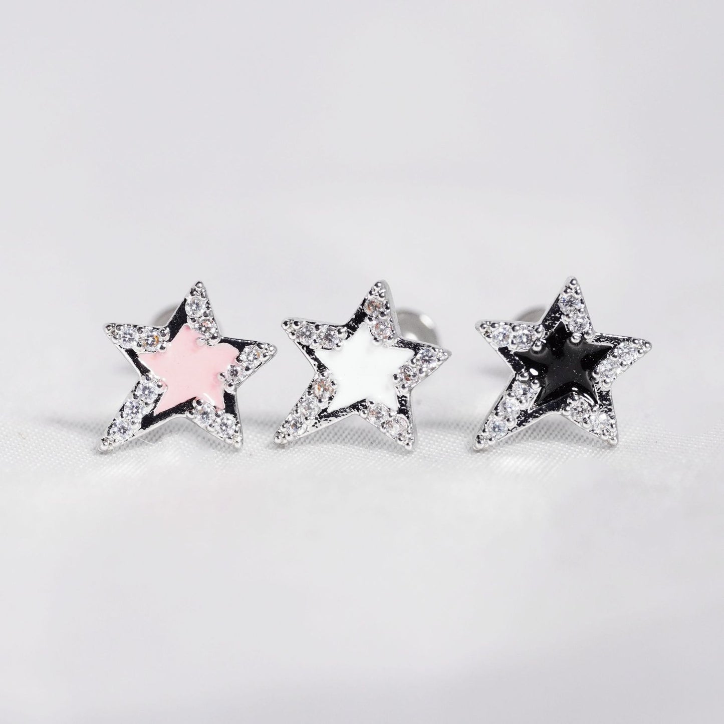 Multi Colors Three A Set Rock Stars Lip Ring