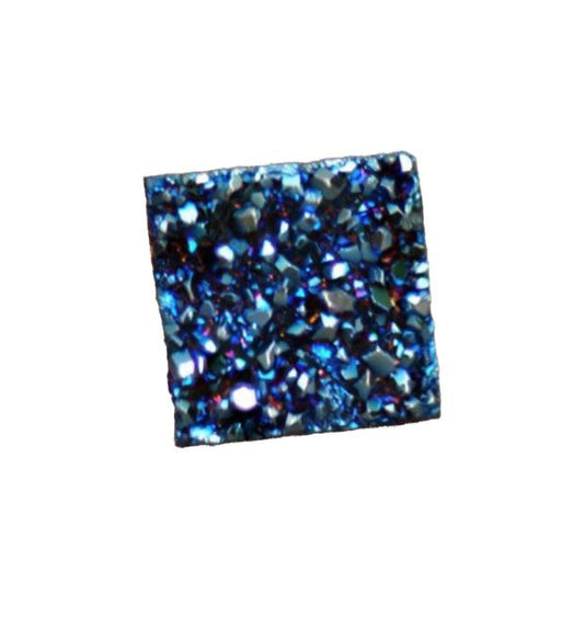 S925 Silver Natural Crystal Square Earring