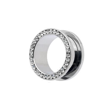 Classic Circle Shining Stones Ear Gauge