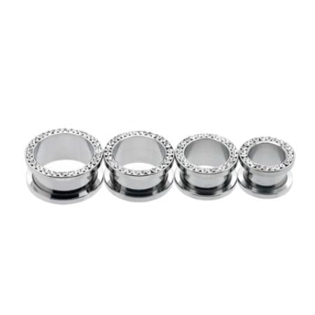 Classic Circle Shining Stones Ear Gauge