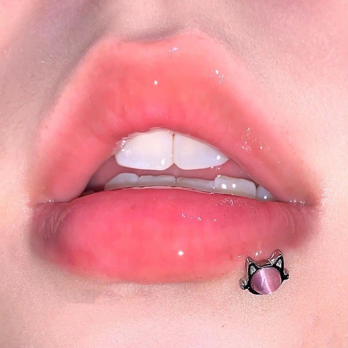 Cute Cat Lover design Lip Ring