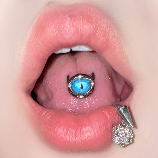 Cute Devil's eyes Tongue Ring