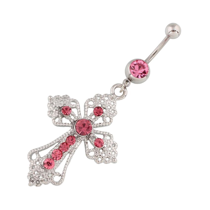 Double Colors Lesbian Cross Belly Ring