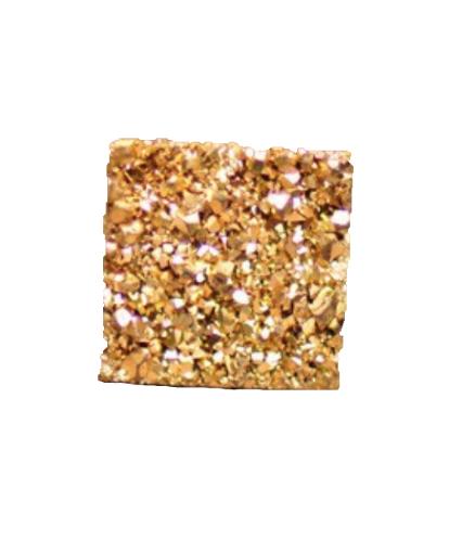 Magnetic Gold S925 Silver Natural Crystal Square Earring