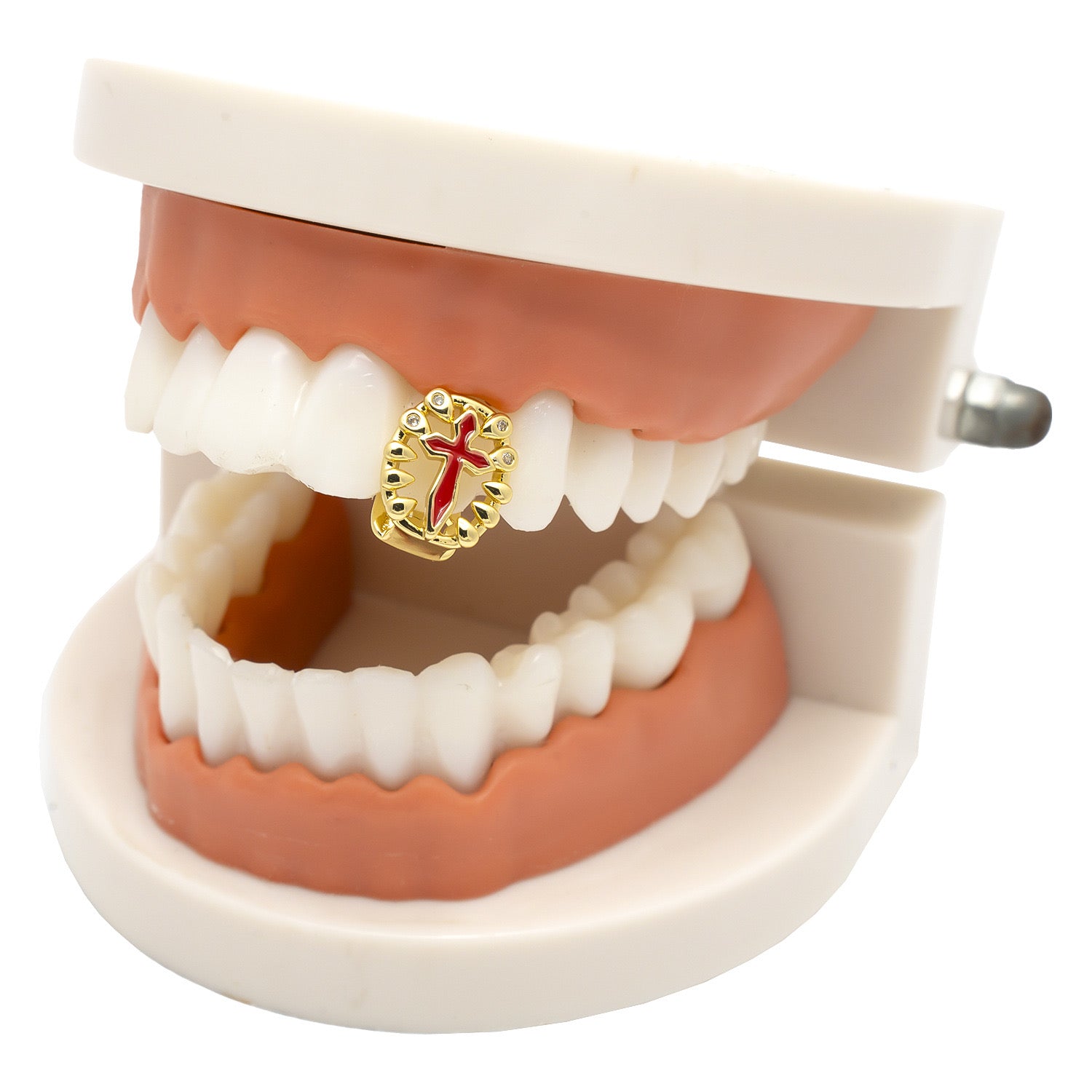 Gold Style Cross Grillz Teeth near me 