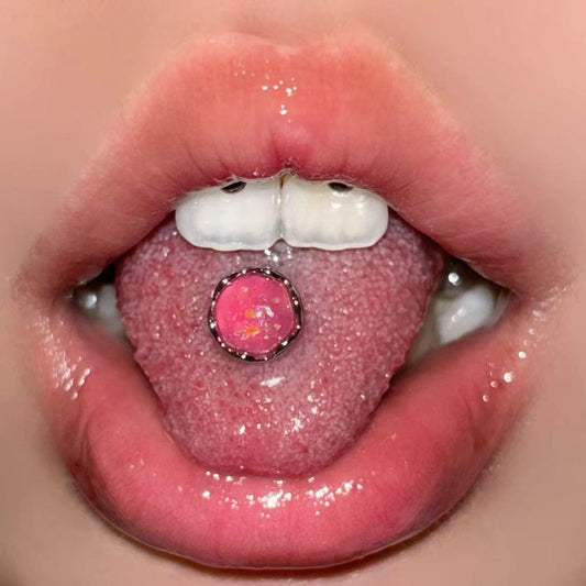 Multi Colors Lollipop Tongue Ring