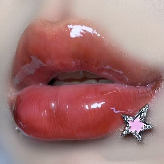 Multi Colors Three A Set Rock Stars Lip Ring