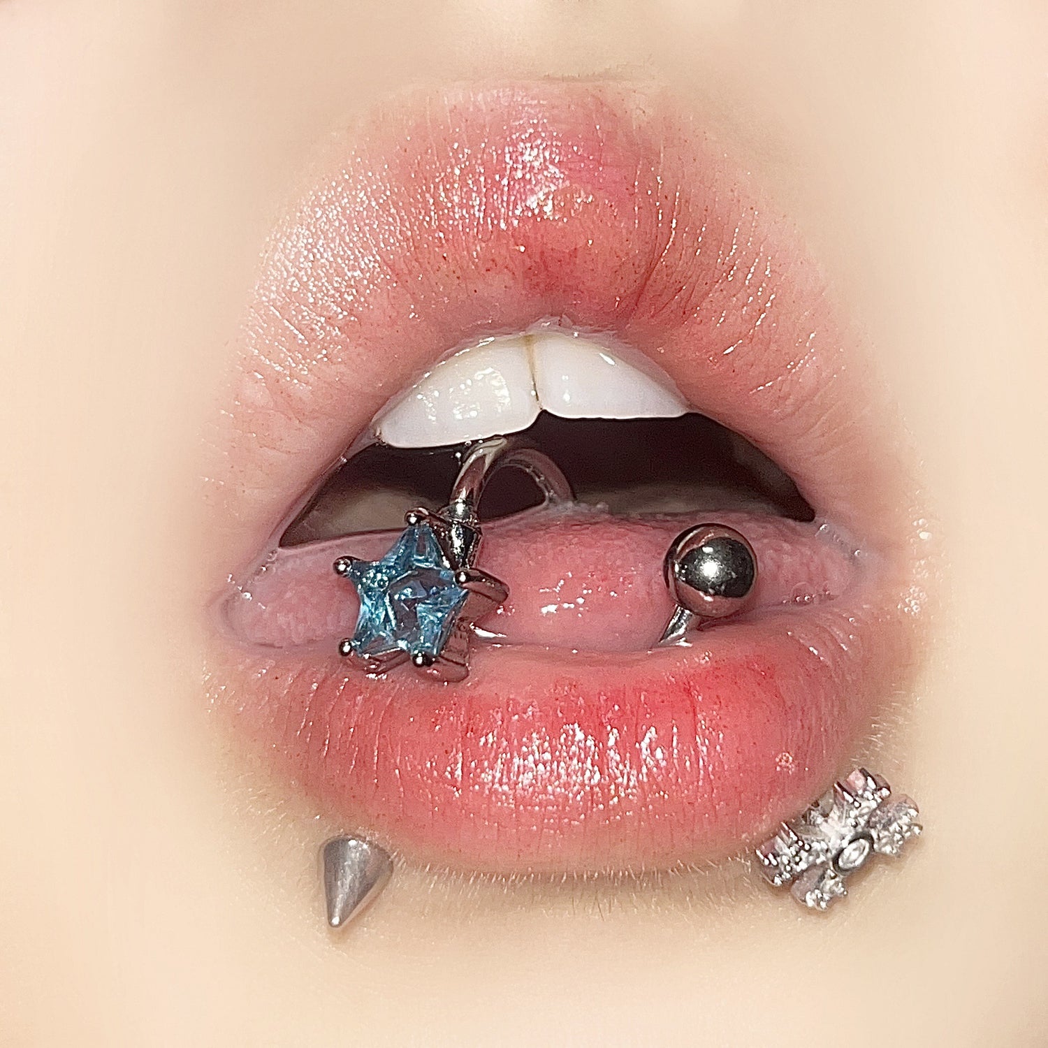 Multicolors Stars Can't Even Speak Tongue Ring