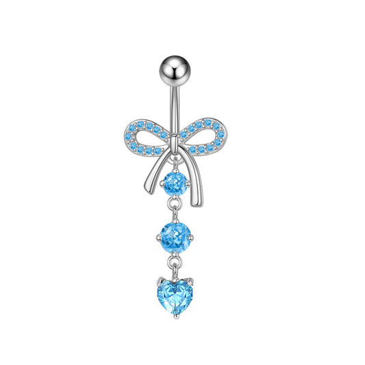 Blue Knot N Butterfly Belly Ring