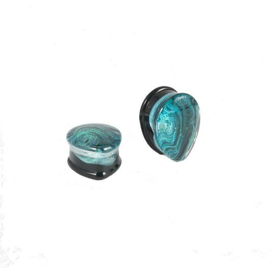 Pear Shape Acrylic Transparent Star Night Ear Gauge