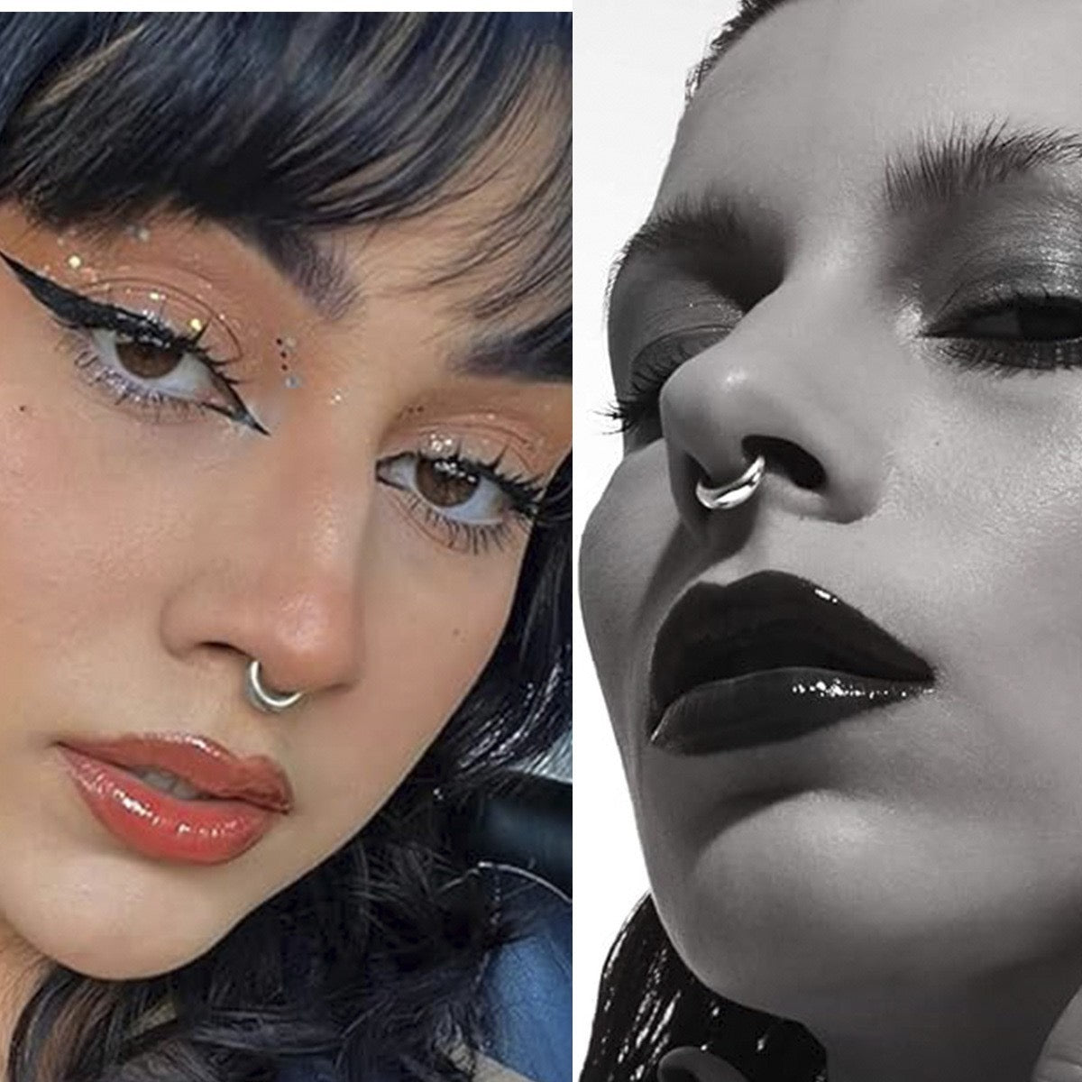 Polished Rounded Thick Hoop Hinged Piercing Ring 