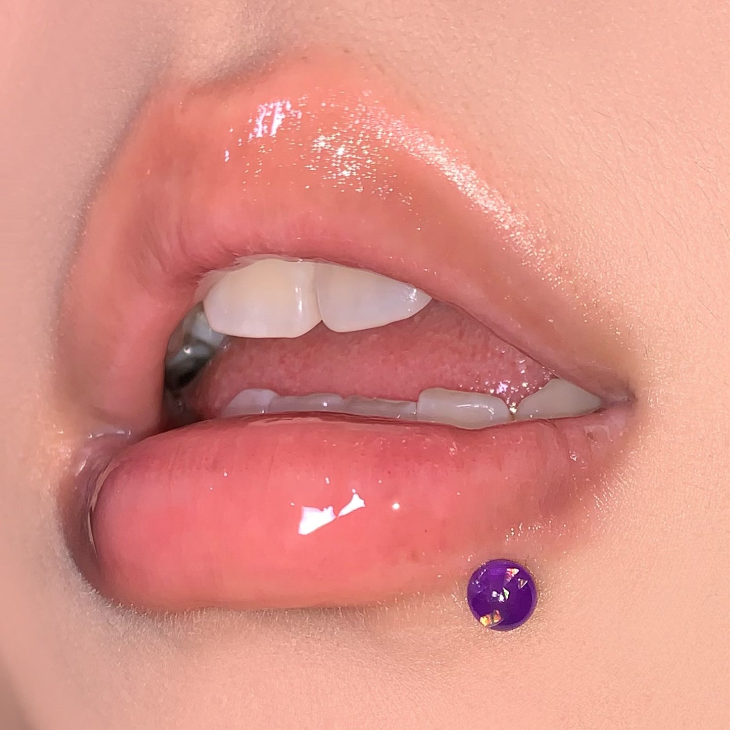 Three Colors Transparent Lip/Ear Ring