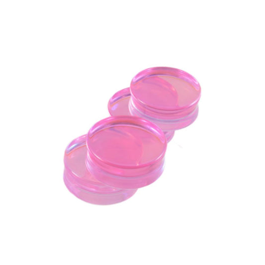 Transparent Multicolors pink Glaze Ear Gauge