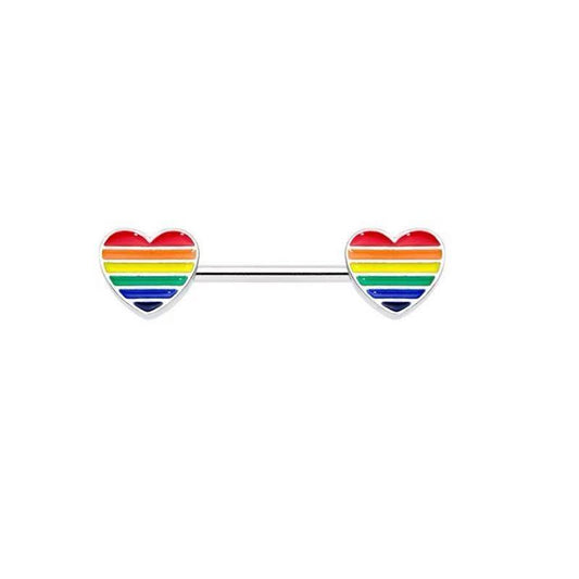 Rainbow LGBT Nipple Ring