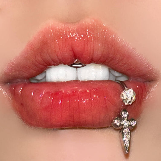 cross style Lip Ring